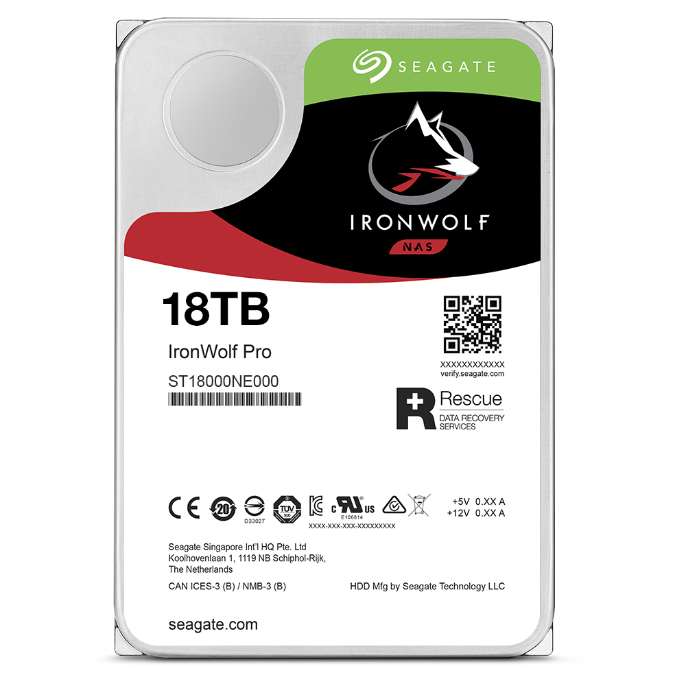 IronWolf Pro 18TB NAS HDD $300 at Seagate