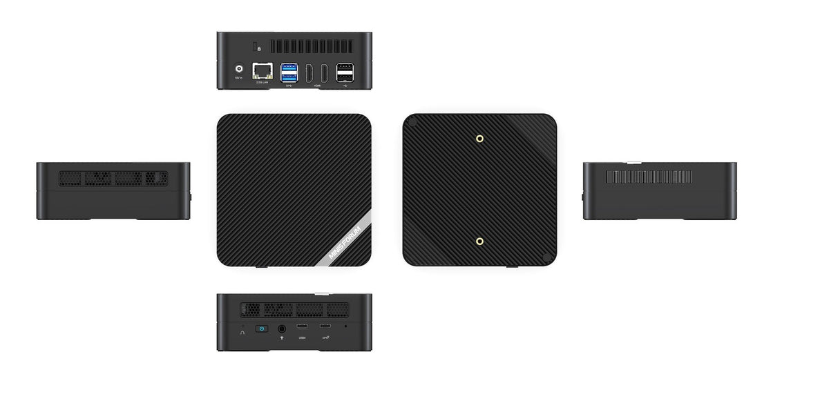 Minisforum Venus UM773 Lite Mini PC Barebone: Ryzen 7 7735HS, 2xSODIMM, USB4, 1xM.2, 1x 2.5